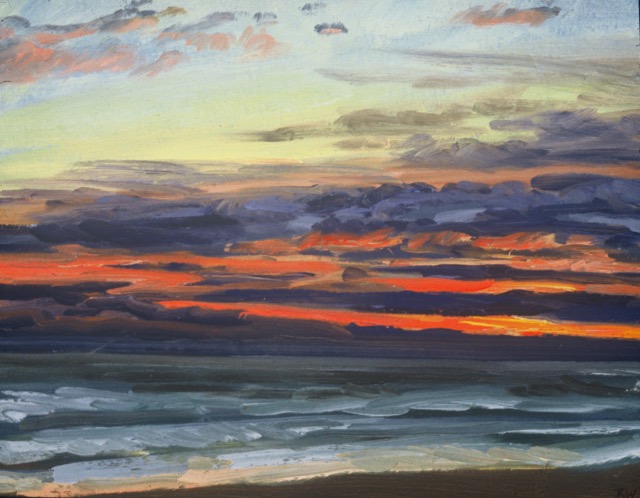 Sunset II; oil on canvas, 31 x 40 cm, 1987