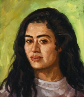 Portrait of Maricela Ochoa; oil on canvas, 41 x 36 cm, 1990