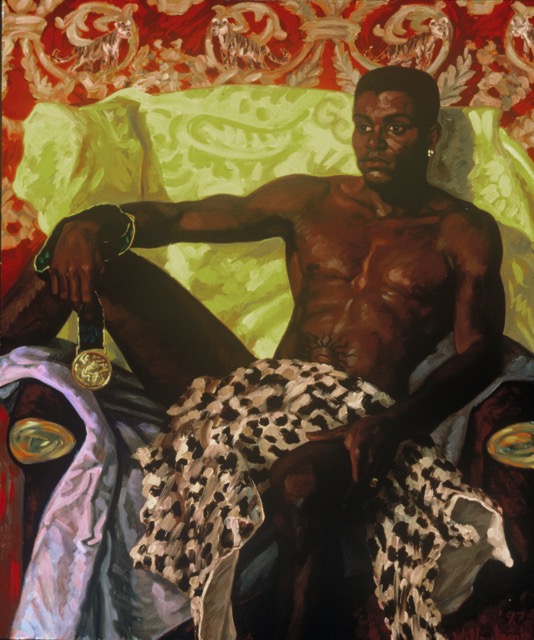 Portrait of Carl Lewis, oil on canvas, 120 x 100 cm, 1997