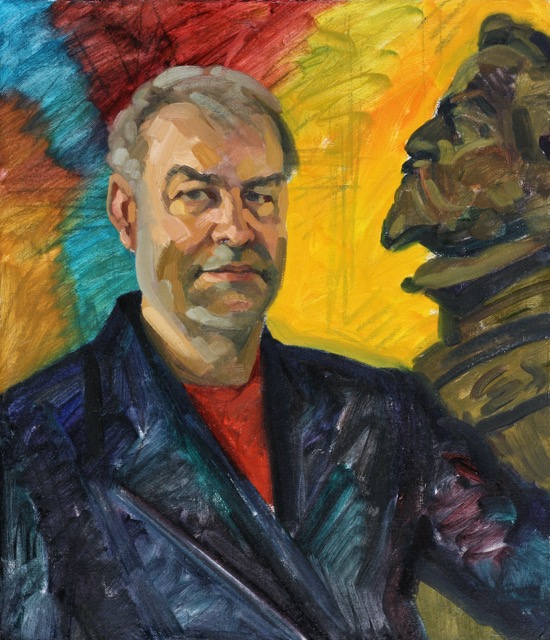 Self Portrait; oil on canvas,70 x 60 cm, 2018