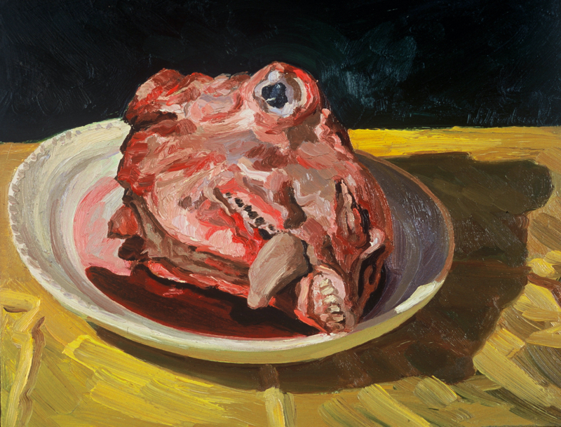 Crucified Pig; oil on canvas, 100 x 80 cm, 1988