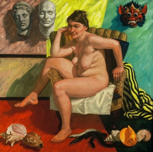 Nude in Chair; oil on canvas, 60