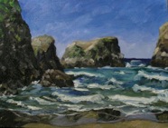 Sea & Rocks III; oil on canvas, 30 x 41 cm, 1988