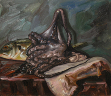 Octopus; oil on canvas, 35 x 41 cm, 1991.jpg