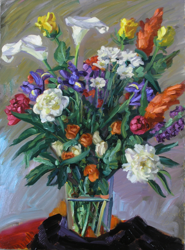 Flowers II; oil on canvas, 95 x70 cm, 2006