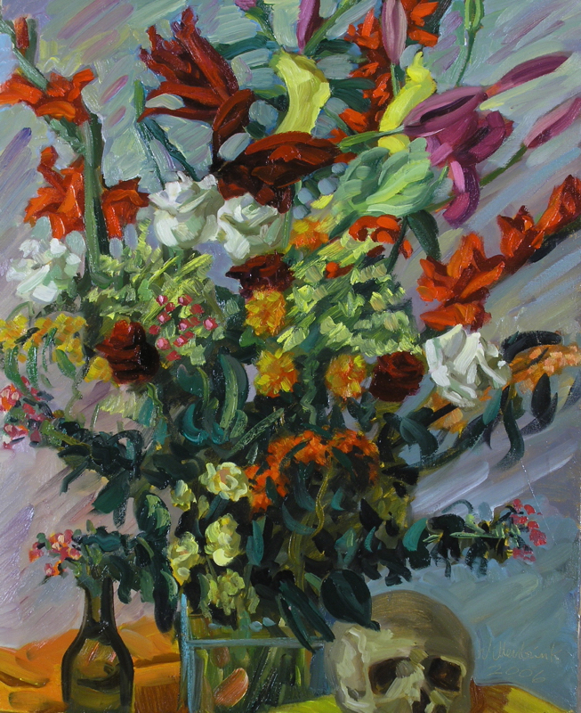 Flowers III; oil on canvas, 85 x70 cm, 2006