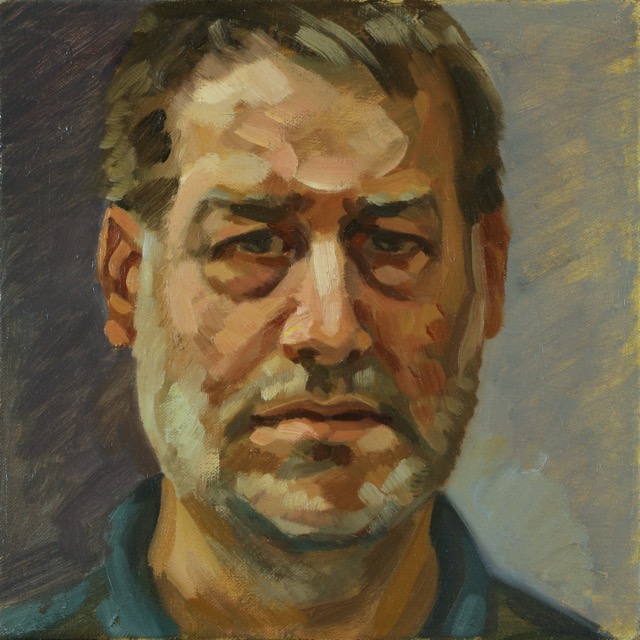 Self Portrait; oil on canvas,30 x 30 cm, 2018