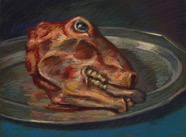 Lamb Head; pastel on canvas board, 30 x 40 cm, 1987.jpg