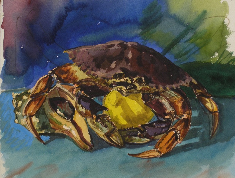 Crab; watercolor, 35 x 45 cm, 1997