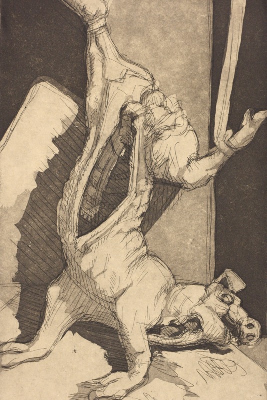 Pig; etching and aquatint, 20 x 12 cm, 1997