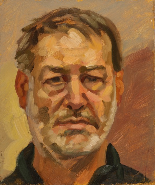 Self-Portrait; oil on canvas, 30 x 25 cm, 2010