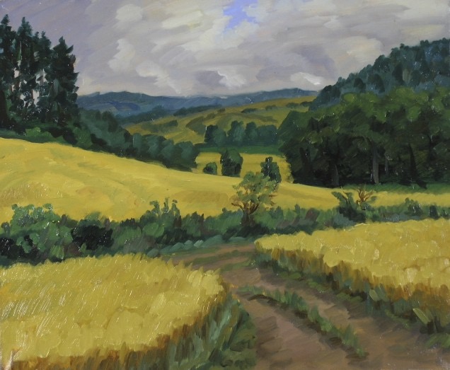 Grain Field I; oil on canvas, 45 x 70 cm, 2003