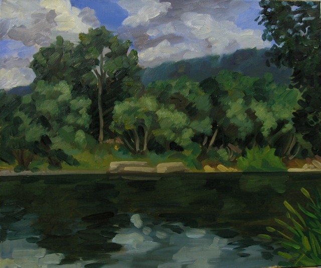 Sazava River; oil on canvas, 50 x 60 cm, 2008