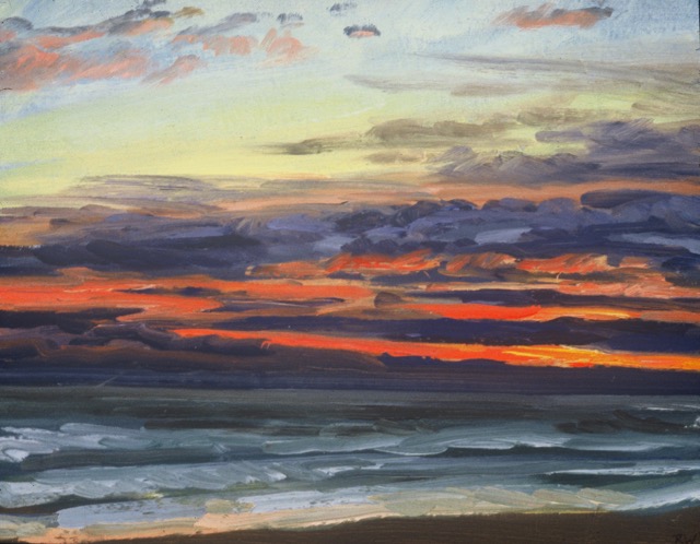 Sunset II; oil on canvas, 31 x 40 cm, 1987