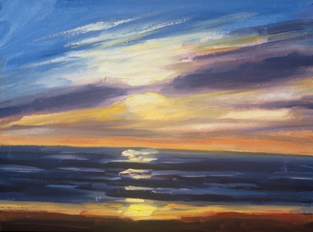 Sunset III; oil on canvas, 31 x 40 cm, 1987