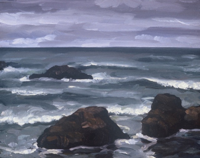 Seascape I; oil on canvas, 31 x 40 cm, 1986